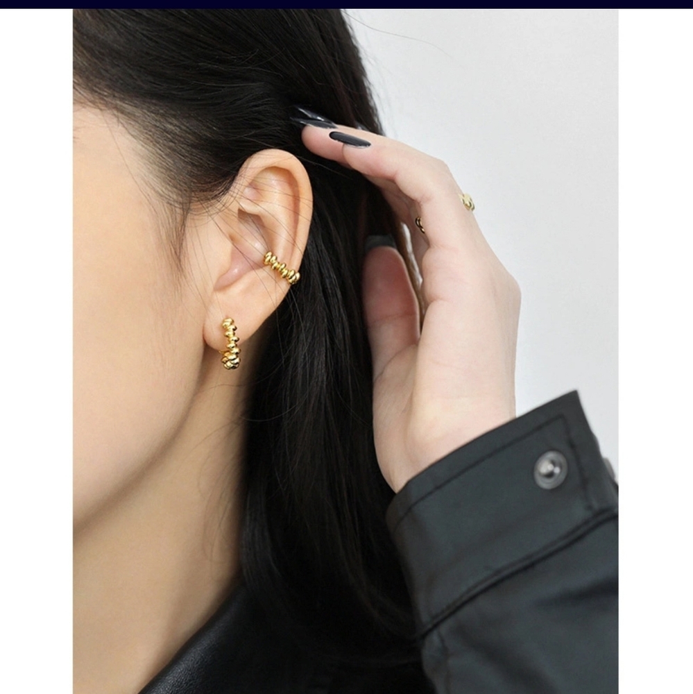 18 k gold plated silver earrings